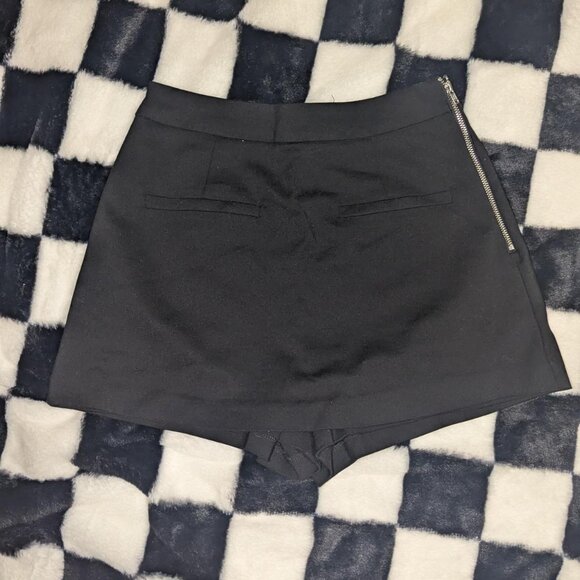 English Factory Black High Wasted Skort With Zipper Detail - Picture 3 of 4